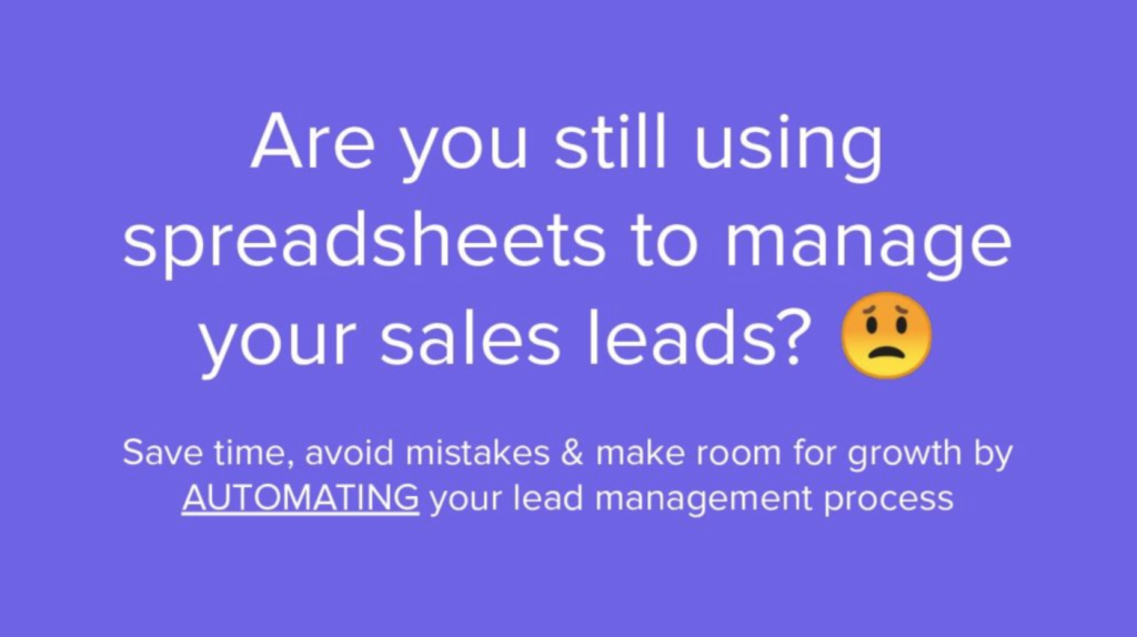 An alternative way to manage your sales leads